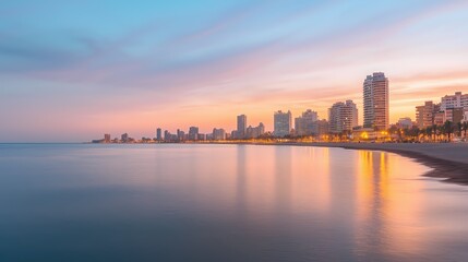 Fototapeta premium sunset over the city