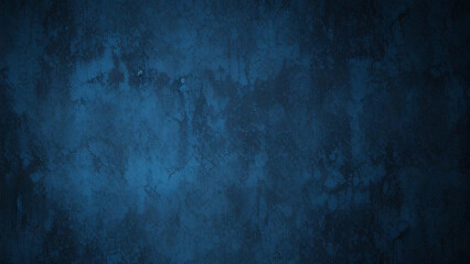 Background image of blue grunge textured surface with watercolor splotches for wallpaper cover design