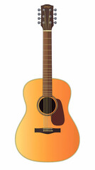 Obraz premium Detailed Vector Illustration of Acoustic Guitars Showcasing Polished Wood Finish and Craftsmanship for Musical Performances