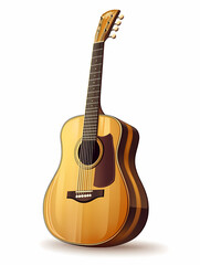 Obraz premium Detailed Vector Illustration of Acoustic Guitars Showcasing Polished Wood Finish and Craftsmanship for Musical Performances