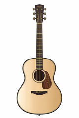 Obraz premium Detailed Vector Illustration of Acoustic Guitars Showcasing Polished Wood Finish and Craftsmanship for Musical Performances