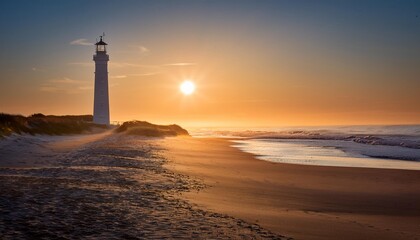 lighthouse at sunset