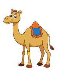 A camel cartoon character design illustration