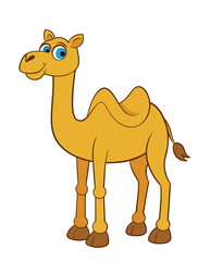 A camel cartoon character design illustration