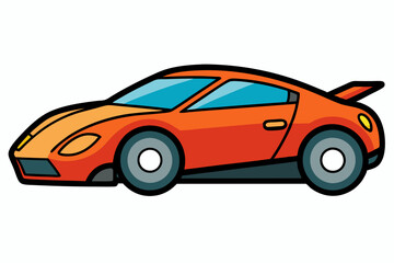 Sport Car Cartoon Vector art Illustration 