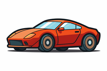 Sport Car Cartoon Vector art Illustration 