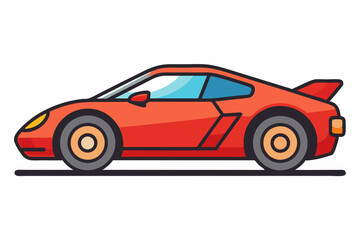 Sport Car Cartoon Vector art Illustration 