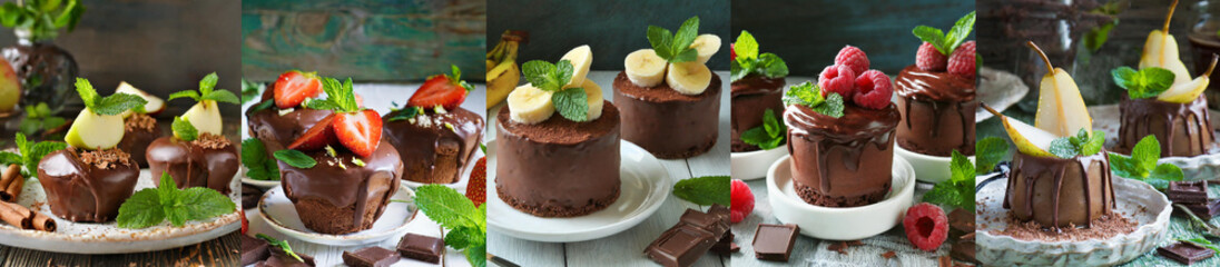 Unterschiedliche Schokoladendesserts 