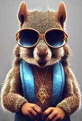 Portrait of a Gangsta hamster