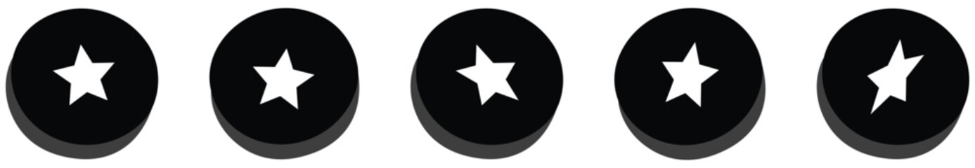 3d favorite star icon rating symbol reward rating mark icons black.