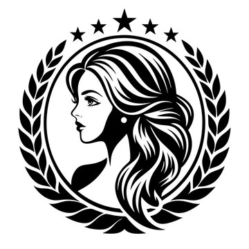 recommend clip art: beauty care logo design silhouette vector art illustration