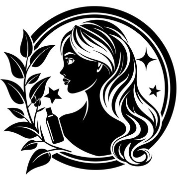 recommend clip art: beauty care logo design silhouette vector art illustration
