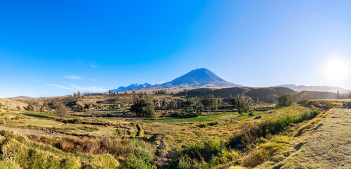 Panoramic view of Volcan Misti, Arequipa Peru