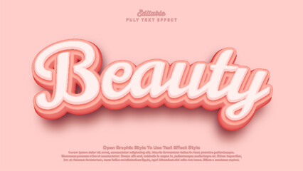Beauty text effect, 3d editable text beauty theme.