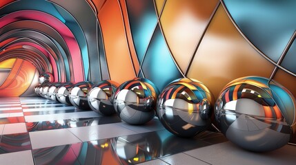  A vibrant background filled with an array of multicolored balls of various sizes floating in mid-air. 