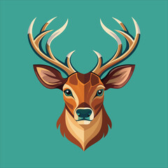  white illustration of a stags head perfect for adding a touch of nature and elegance to your designs