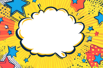 Collection of Cartoon, Comic Speech Bubbles, comic cloud explosion background illustration