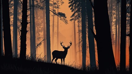 giraffe at sunset