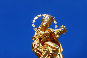 Pilsener Madonna auf der Pestsäule