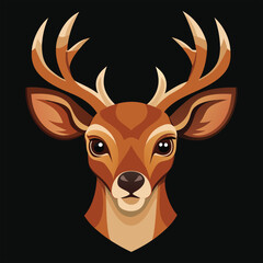  white illustration of a stags head perfect for adding a touch of nature and elegance to your designs