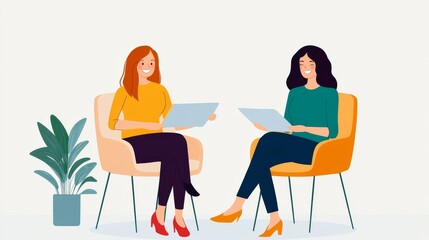 Two happy professional