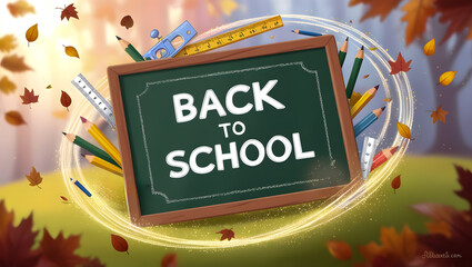 A "Back to School" scene captured through photography with a 50mm lens.