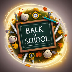 A "Back to School" scene captured through photography with a 50mm lens.