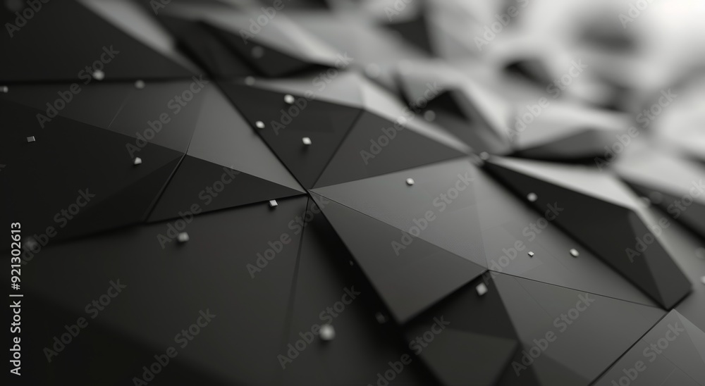 Poster abstract black geometric wall design with triangular shapes and textures