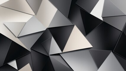 Geometric Elegance: A Luxurious Abstract Triangular Pattern in Shades of Gray