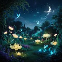 Night in the forest