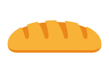 Bread icon, bread loaf flat icon.