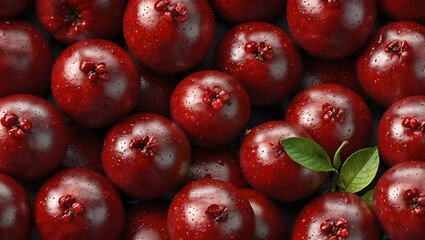 Fototapeta premium High resolution 3D image of ripe cranberry 