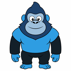 Cute and cool Gorilla Art vector illustration