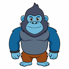 Cute and cool Gorilla Art vector illustration