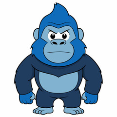Naklejka premium Cute and cool Gorilla Art vector illustration