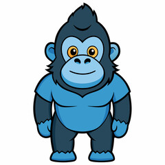 Cute and cool Gorilla Art vector illustration
