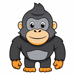 Fototapeta premium Cute and cool Gorilla Art vector illustration