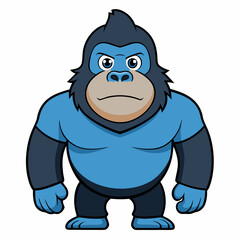 Cute and cool Gorilla Art vector illustration