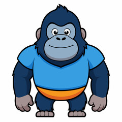 Cute and cool Gorilla Art vector illustration