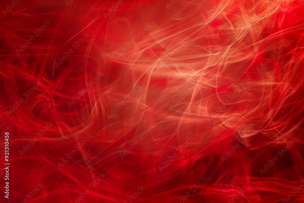 Poster A vibrant red abstract background filled with billowing smoke adding a sense of dynamism, Intense and dynamic red backdrop