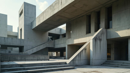 Obraz premium brutalism architecture, brutalis building