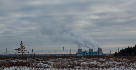 power station in the field