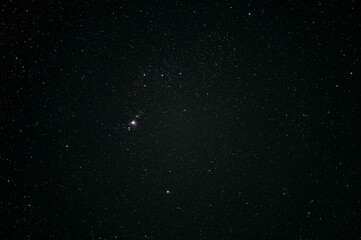 Orion nebula also known as Messier 42, M42, or NGC 1976 with its neighbor stars of orion constellation.