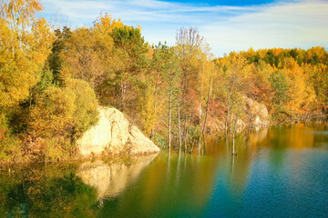 A nice beautiful autumn road for travel