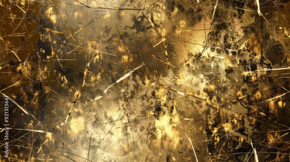 Poster a mesmerizing and seamless abstract golden texture featuring intricately detailed organic patterns t