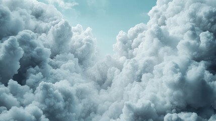 An image of dense, luminous clouds encompassing a clear sky center point, reflecting the interplay between light and darkness, and evoking a sense of hope and openness.