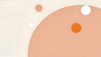 A clean 2D rendering of a minimalist PPT cover featuring simple lines and circles, arranged in a balanced and modern composition with a neutral color palette