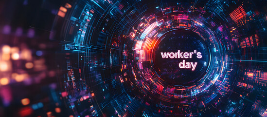 Obraz premium A high-tech banner design where the text Data Protection is rendered within a holographic sphere. representing the protective barrier of data security design