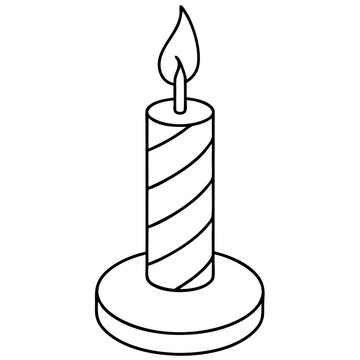 recommend clip art: Birthday Cake Candle Vector  Celebration Party Symbol Minimalist Design Conveys Festivity