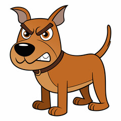 ANGRY DOG art vector illustration